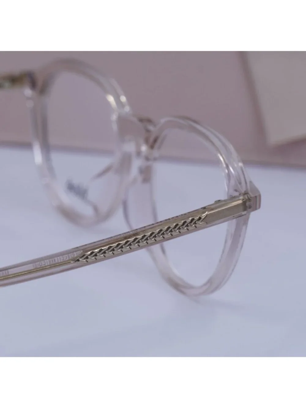 Chloe CH0012OA 001 Round Eyeglasses 50mm - Transparent Pink
